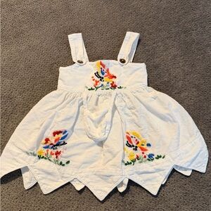 1T Embroidered White Baby Dress with Floral Design from Spain 🇪🇸